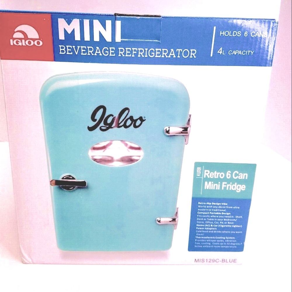 NEW Retro Mini Fridge - Picture 7 of 10
